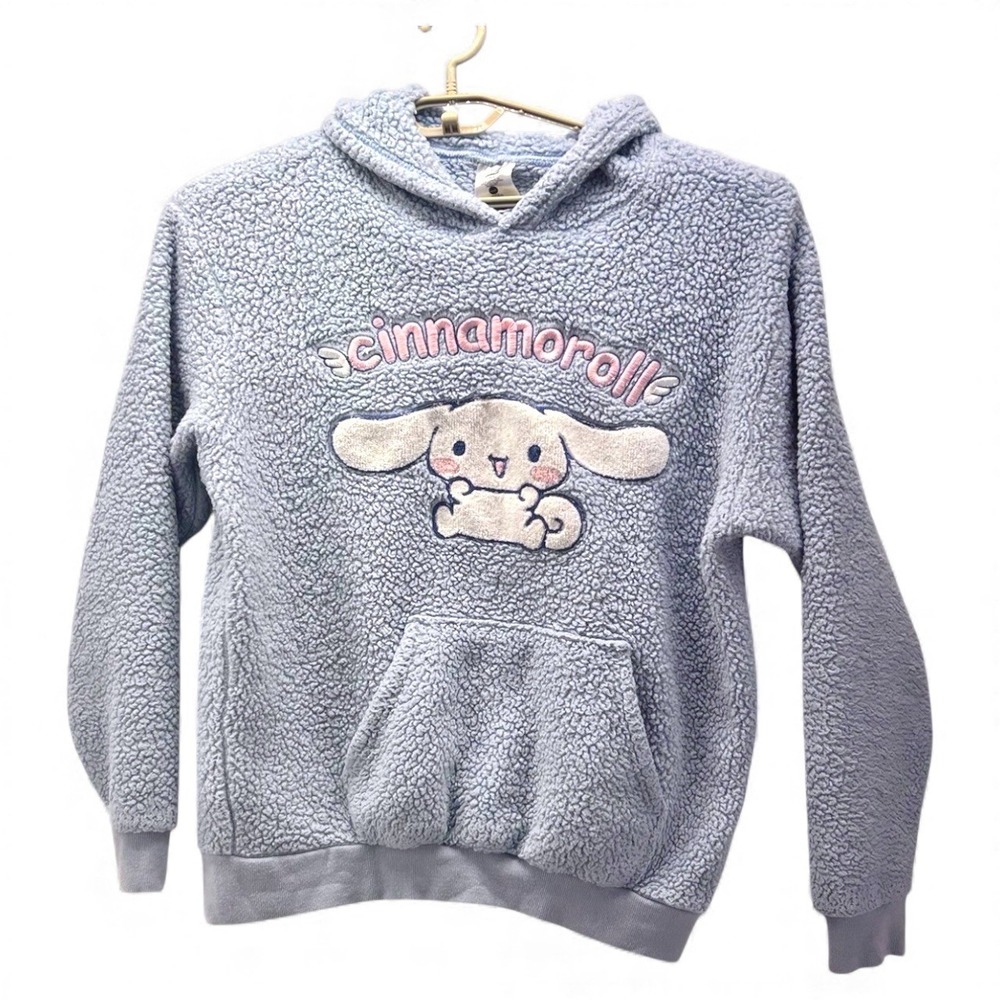 Cinnamoroll Sanrio Teddy Hoodie Sweatshirt Blue‎ Large